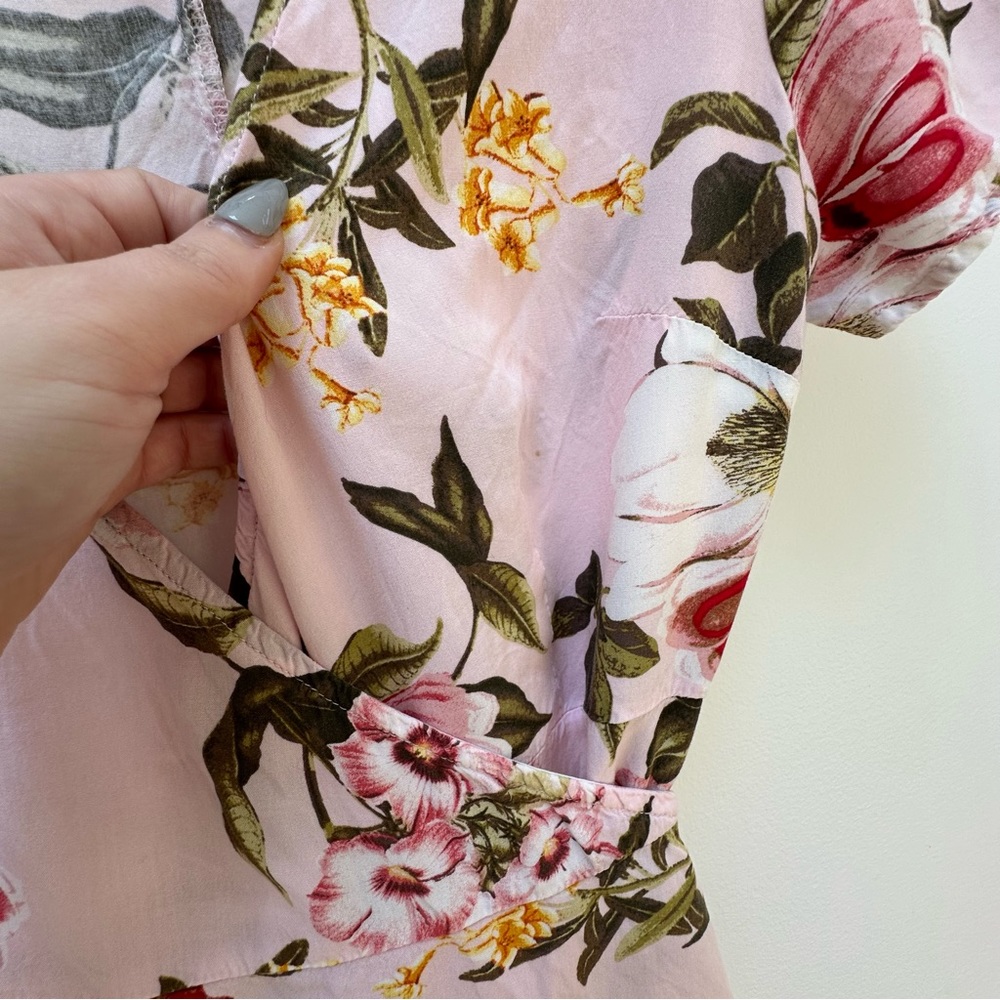 Forever 21 Pink Floral Maxi Wrap Dress - Picture 3 of 4